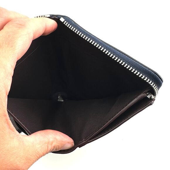 Coach Medium Id Zip Wallet In Signature Canvas Denim Midnight 88913 - Picture 5 of 6